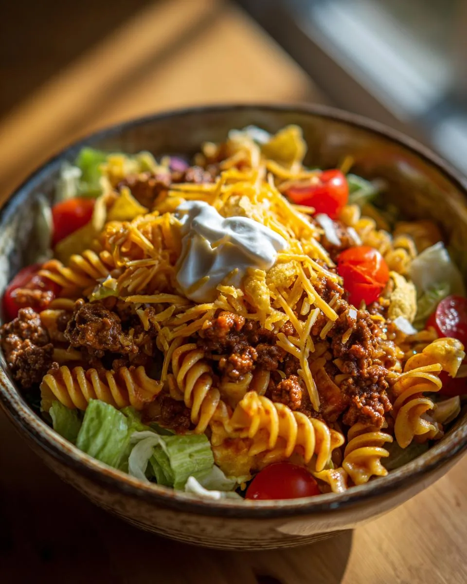 Taco Pasta Salad Dinner Bowl - detail 3
