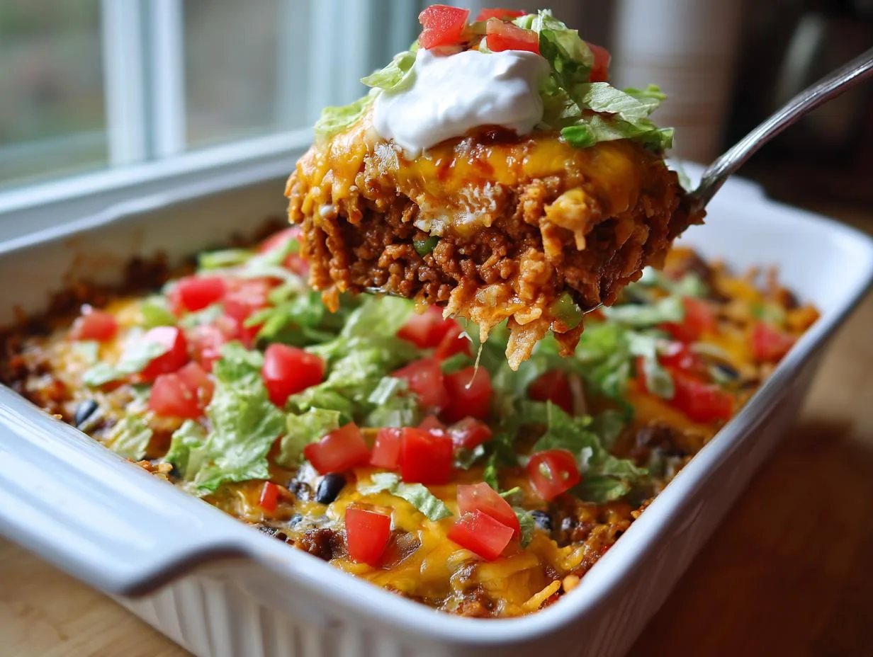 Savory Taco Salad Casterole Recipe in 35 Minutes