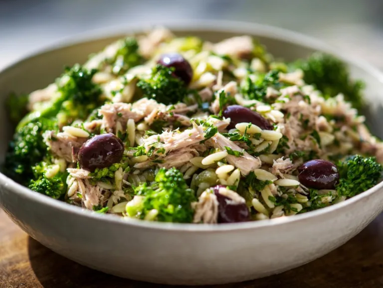 Tuna Broccoli Orzo Salad Bowl