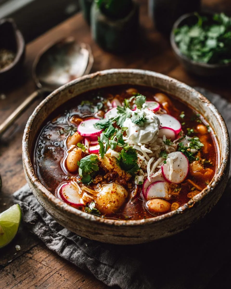 Vegetarian Slow-Cooker Pozole - detail 2